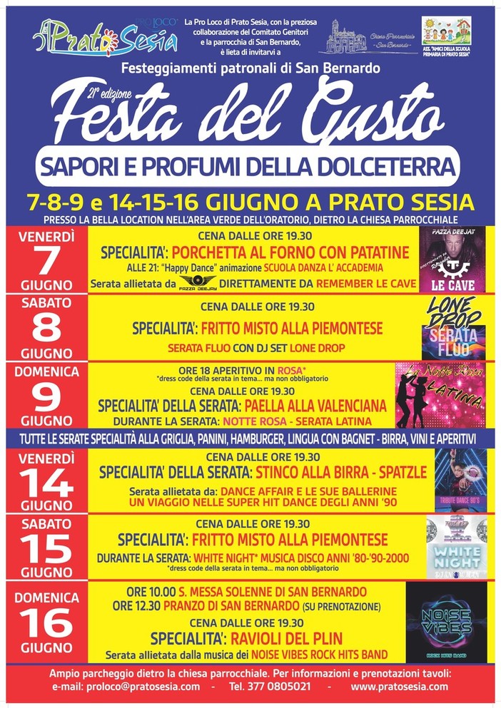 Prato Sesia: Arriva la Festa del Gusto Prato Sesia: Arriva la Festa del Gusto