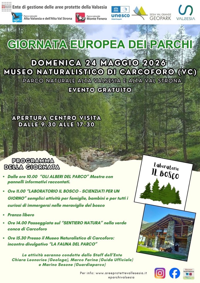 Giornata Europea dei Parchi, a Carcoforo un evento gratuito per scoprire la natura dell’Alta Valsesia