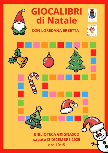 Grignasco si prepara al Natale con “Giocalibri”: giochi, storie e fantasia in Biblioteca Grignasco si prepara al Natale con “Giocalibri”: giochi, storie e fantasia in Biblioteca