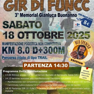 A Serravalle Sesia il “Gir di Funcc”: sport, amicizia e solidarietà nel 3° Memorial Gianluca Buonanno