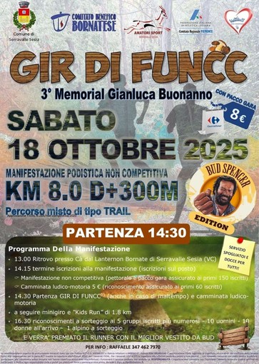 A Serravalle Sesia il “Gir di Funcc”: sport, amicizia e solidarietà nel 3° Memorial Gianluca Buonanno