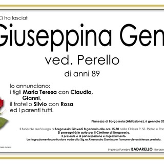 Giuseppina Gens, ved. Perello