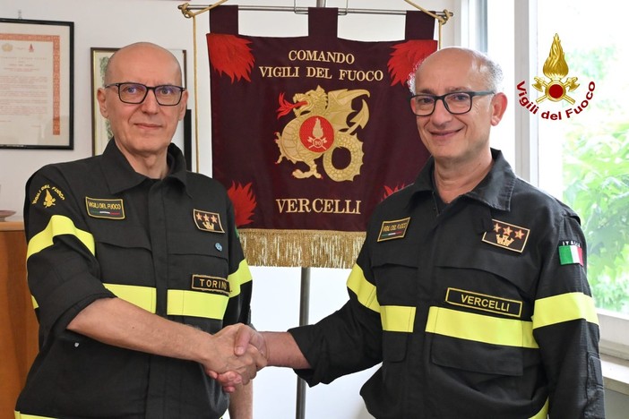 Vercelli, cambio al vertice dei Vigili del Fuoco: Giannace nuovo comandante provinciale
