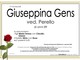 Giuseppina Gens, ved. Perello