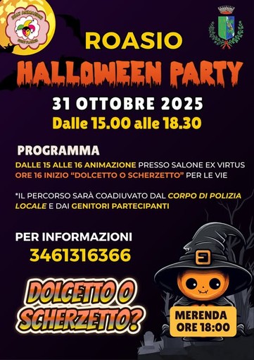 Roasio si prepara all’Halloween Party 2025: animazione, dolcetti e merenda per tutti Roasio si prepara all’Halloween Party 2025: animazione, dolcetti e merenda per tutti