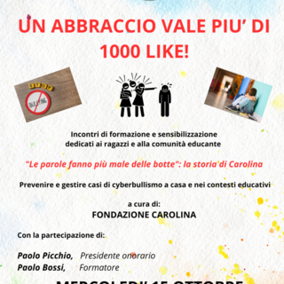 A Varallo un incontro contro il cyberbullismo: “Un abbraccio vale più di 1000 like”