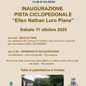 Varallo e Quarona inaugurano la nuova pista ciclopedonale “Ellen Nathan Loro Piana”