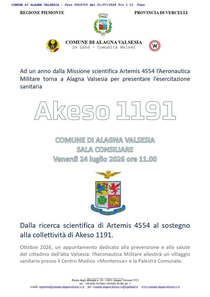 Alagna, l’Aeronautica Militare presenta l’esercitazione sanitaria Akeso 1191 Alagna, l’Aeronautica Militare presenta l’esercitazione sanitaria Akeso 1191