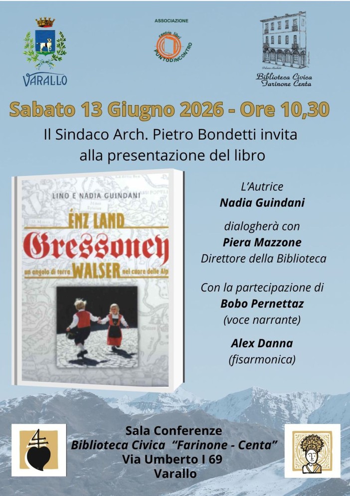 A Varallo si presenta “Enz Land – Gressoney”, viaggio nella terra walser del Monte Rosa A Varallo si presenta “Enz Land – Gressoney”, viaggio nella terra walser del Monte Rosa