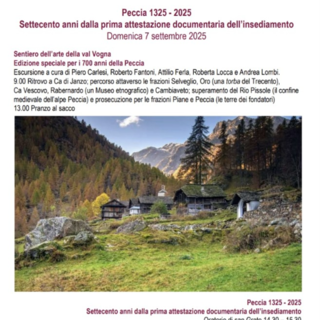 Alagna Valsesia: un'escursione per celebrare i settecento anni della Frazione Peccia