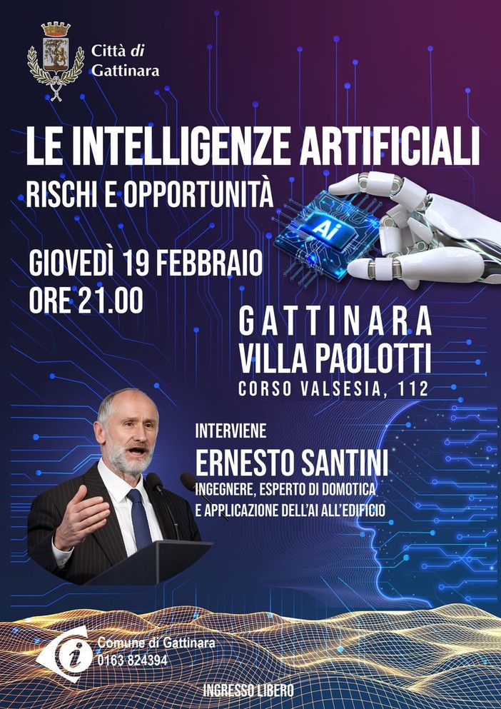 A Villa Paolotti di Gattinara una serata sull’Intelligenza Artificiale tra rischi, opportunità e futuro degli edifici smart