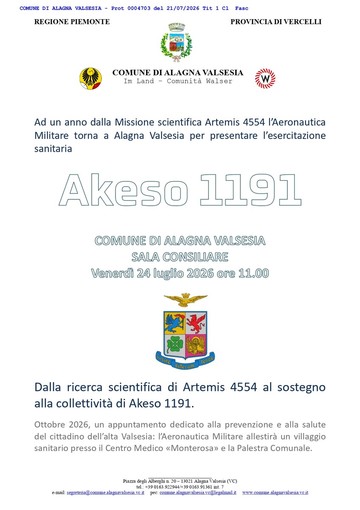 Alagna, l’Aeronautica Militare presenta l’esercitazione sanitaria Akeso 1191