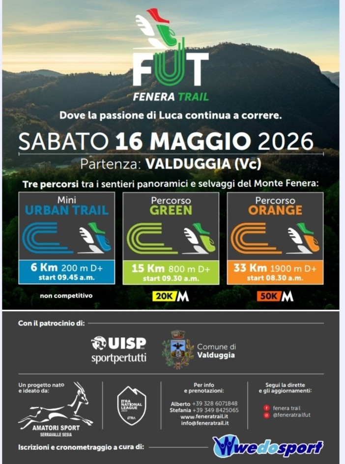 Fenera Trail, a Valduggia tre percorsi sui sentieri del Monte Fenera