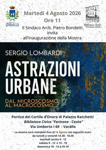 Varallo, in Biblioteca la mostra fotografica “Astrazioni urbane” di Sergio Lombardi