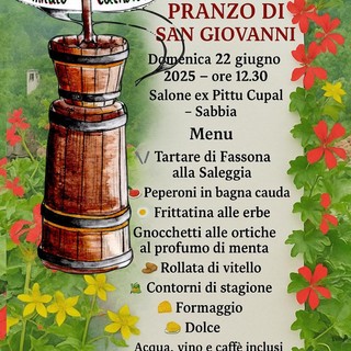 Pranzo di San Giovanni a Sabbia: ecco il programma