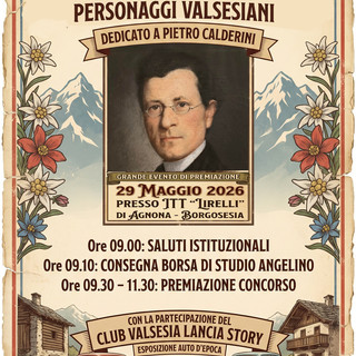 Istituto Lancia, il concorso “Alla scoperta dei personaggi valsesiani” è dedicato a Pietro Calderini