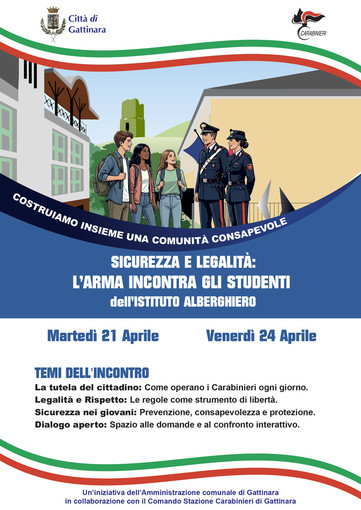 A Gattinara i Carabinieri incontrano gli studenti: quattro appuntamenti su sicurezza, legalità e rispetto delle regole