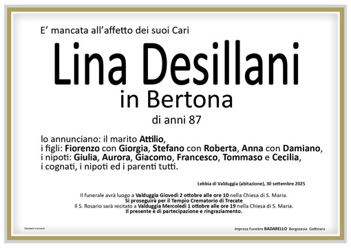 Lina Desillani, in Bertona