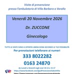 Varallo, il 20 novembre visite ginecologiche di prevenzione a Villa Barbara Varallo, il 20 novembre visite ginecologiche di prevenzione a Villa Barbara