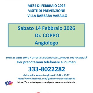 Varallo, visite di prevenzione a Villa Barbara: il 14 febbraio ambulatorio con l’angiologo Coppo