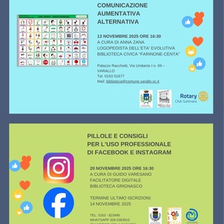 Nuovi linguaggi di comunicazione tra Varallo e Grignasco: CAA in biblioteca e “pillole” per usare Facebook e Instagram nel 2025