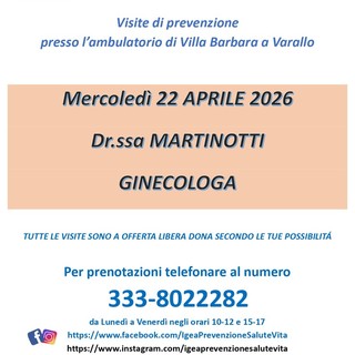 Varallo e Valduggia, ad aprile tornano le visite di prevenzione promosse da Igea Varallo e Valduggia, ad aprile tornano le visite di prevenzione promosse da Igea