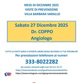 Varallo, visite di prevenzione a Villa Barbara: il 27 dicembre consulenze angiologiche con il dottor Coppo Varallo, visite di prevenzione a Villa Barbara: il 27 dicembre consulenze angiologiche con il dottor Coppo