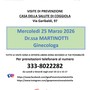 Coggiola, visite ginecologiche di prevenzione alla Casa della Salute: appuntamento il 25 marzo