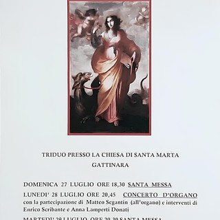 Gattinara: il &quot;Triduo&quot; in onore di Santa Marta