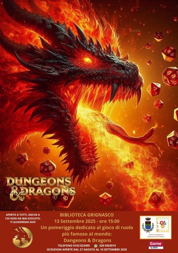 Biblioteca di Grignasco: arriva il torneo di Dungeons &amp; Dragons
