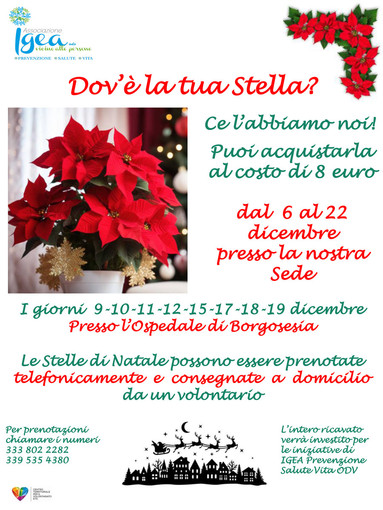 Borgosesia: Eventi e stelle di Natale per acquistare un’auto per la radiologia mobile