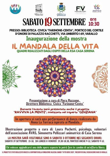 Varallo, sabato inaugura “Il Mandala della Vita”: in mostra le opere degli ospiti di Casa Serena