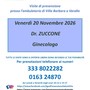 Varallo, il 20 novembre visite ginecologiche di prevenzione a Villa Barbara Varallo, il 20 novembre visite ginecologiche di prevenzione a Villa Barbara