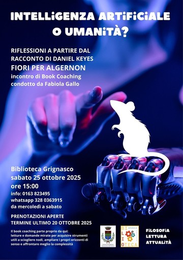 Grignasco, la Biblioteca invita a riflettere sul futuro con “Fiori per Algernon” e il Book Coaching di Fabiola Gallo