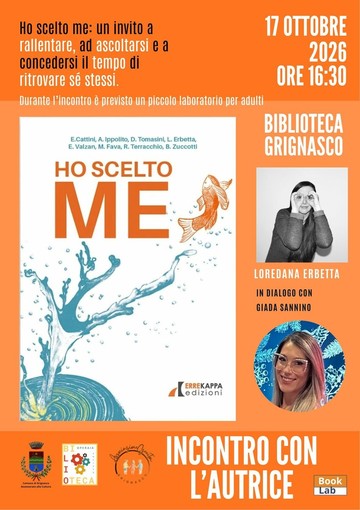 Grignasco, il 17 ottobre incontro con Loredana Erbetta per la presentazione di “Ho scelto me”