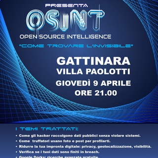 A Gattinara una serata sull’OSINT per capire come proteggere la propria identità digitale