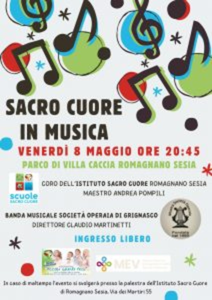 “Sacro Cuore in Musica”: concerto a Romagnano Sesia con coro e banda