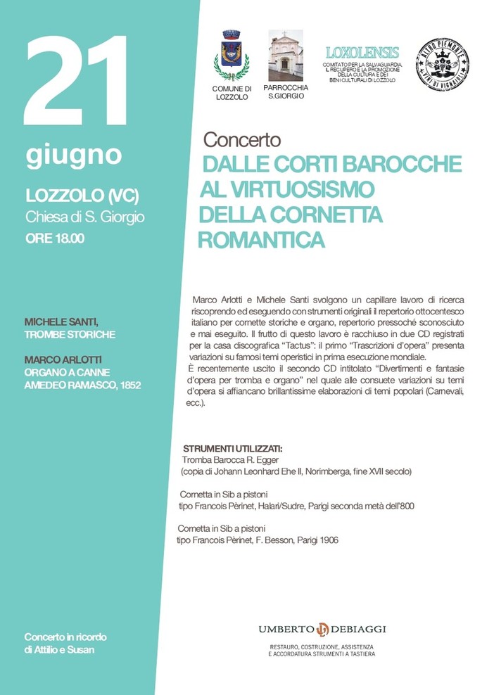 Lozzolo, Gaudete Festival porta in San Giorgio il virtuosismo della cornetta romantica Lozzolo, Gaudete Festival porta in San Giorgio il virtuosismo della cornetta romantica