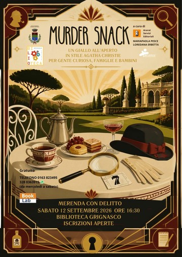 Grignasco, una “merenda con delitto” per celebrare Agatha Christie Grignasco, una “merenda con delitto” per celebrare Agatha Christie