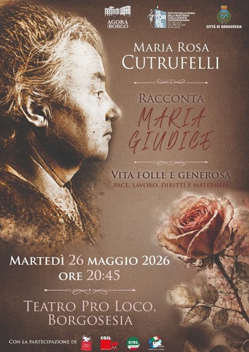 Borgosesia, Maria Rosa Cutrufelli racconta Maria Giudice al Teatro Pro Loco