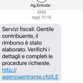 Falso SMS dell’Agenzia delle Entrate, attenzione alla truffa del rimborso