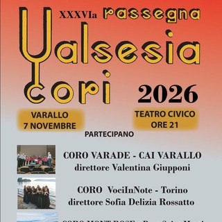Varallo, il 7 novembre torna la Rassegna Valsesia Cori al Teatro Civico