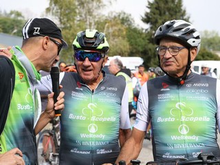 Busto-Scopello, oltre 120 ciclisti al traguardo con Motta e Baronchelli Busto-Scopello, oltre 120 ciclisti al traguardo con Motta e Baronchelli