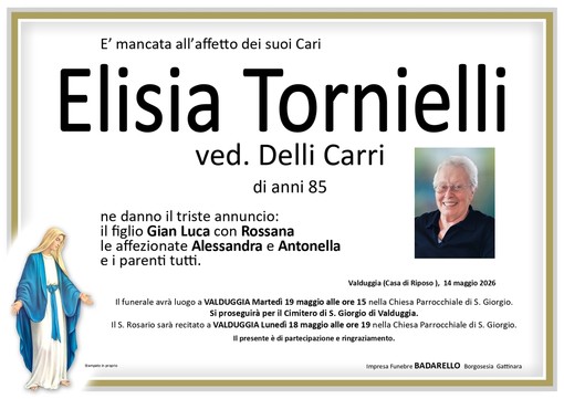 Elisa Tornielli, ved. Delli Carri