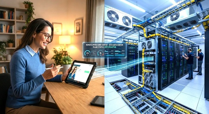 Data center: i giganti invisibili che fanno funzionare il mondo digitale (e il loro conto ambientale) - Immagini generate con IA Data center: i giganti invisibili che fanno funzionare il mondo digitale (e il loro conto ambientale) - Immagini generate con IA
