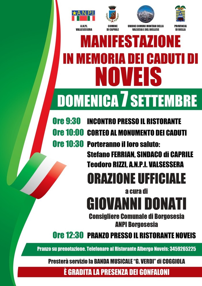 Manifestazione in memoria ai caduti di Noveis