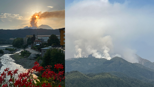 Brucia il Monte Barone: le immagini della coltre di fumo - Foto Ermanno Orsi Brucia il Monte Barone: le immagini della coltre di fumo - Foto Ermanno Orsi
