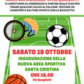 Borgomanero inaugura la nuova area sportiva di Santa Cristina