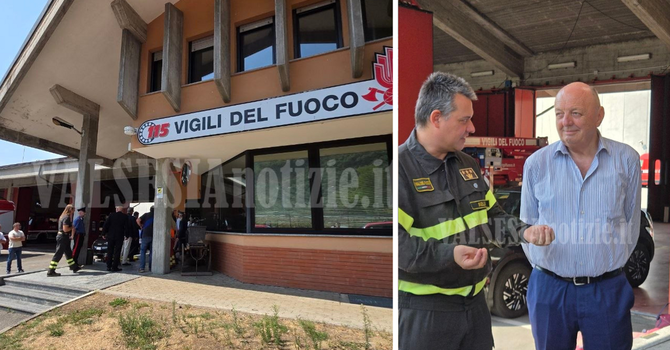 Incendio sul Monte Barone, Pichetto in Valsesia: tappa dai Vigili del Fuoco di Varallo