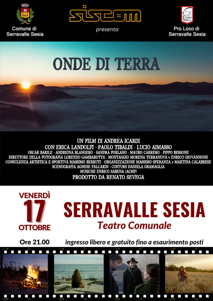 “Onde di Terra”: al Teatro Comunale di Serravalle una serata di grande cinema piemontese “Onde di Terra”: al Teatro Comunale di Serravalle una serata di grande cinema piemontese